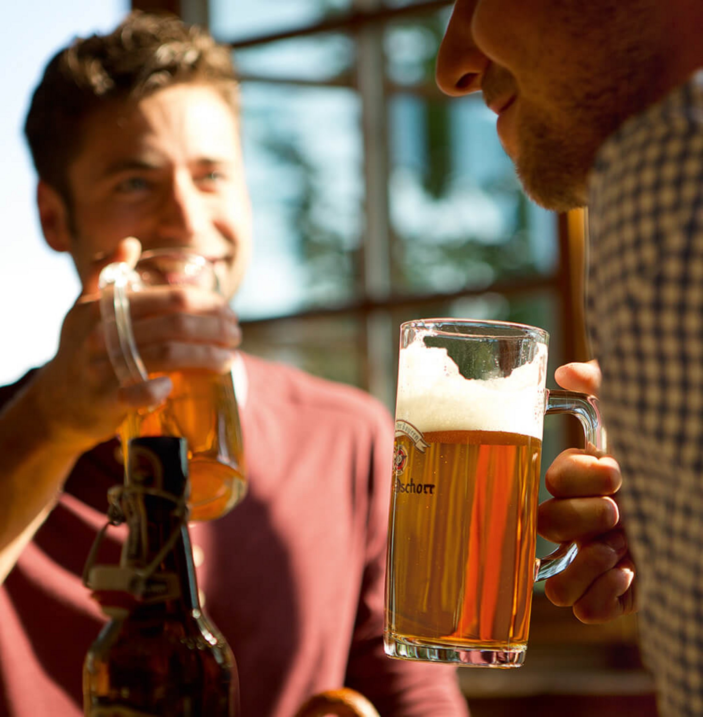 Man drinking beer
